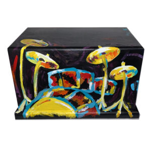 Bold drums cremation urn