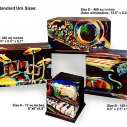 Bold drums cremation urn