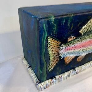 Rainbow Trout Fisherman cremation urn