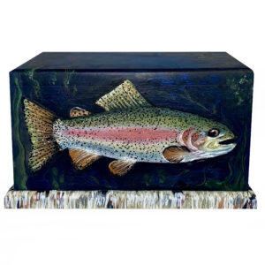 Rainbow Trout Fisherman cremation urn